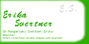 erika svertner business card